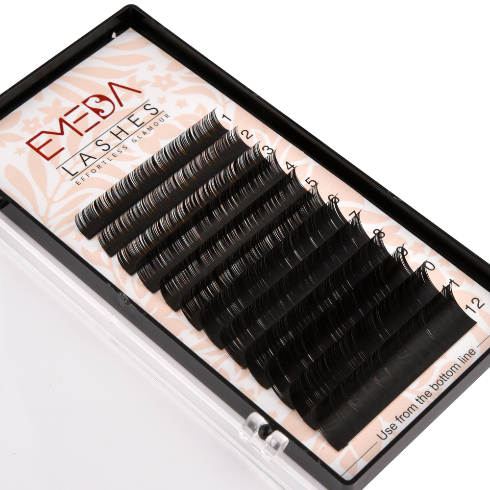Eyelash Factory Supply Matte Black Korea PBT Fiber Classic Eyelash Extension ODM OEM YY41